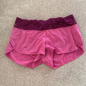 lululemon athletica Pink Speed Up Shorts